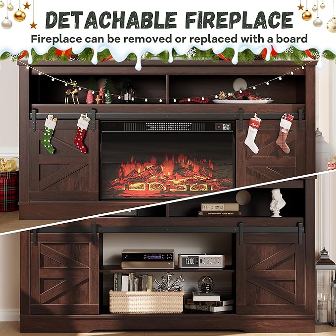 YESHOMY Fireplace TV Stand for Television up to 65+ Inch - Image 4