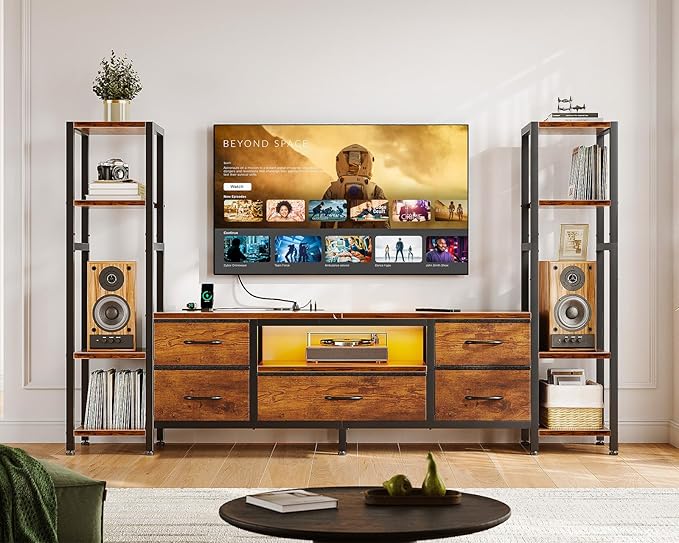 Casaottima 71" TV Stands for 43, 55 Inch TV Entertainment Center - Image 2