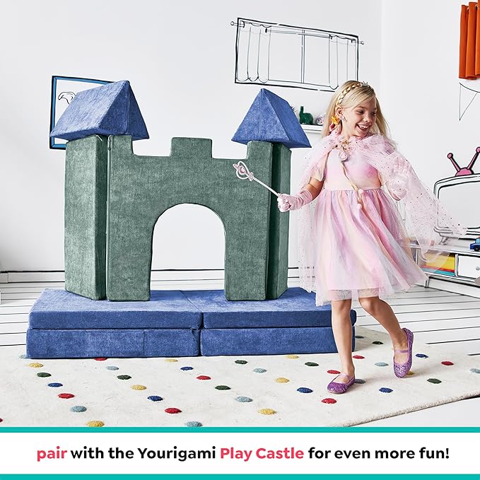 Yourigami Kids and Toddler Play Couch, Convertible Folding Sofa, Durable Foam - Image 8