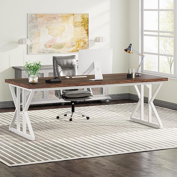 Tribesigns 78.7-Inch Executive Desk, Large Computer Office Desk Workstation - Image 3