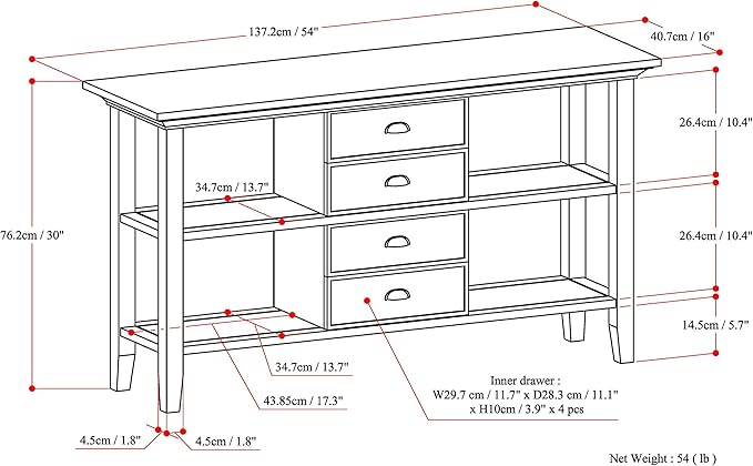 SIMPLIHOME Redmond Console Table - Image 2