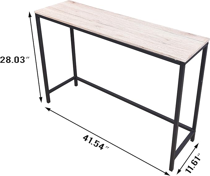 Console Table for Entryway Narrow Sofa Tables Entryway Table Rustic Narrow - Image 2