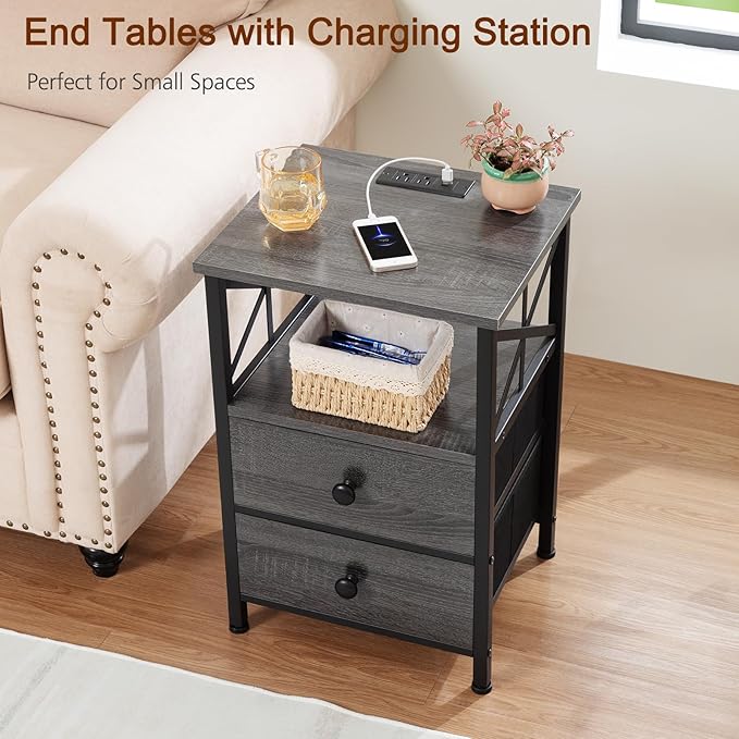AMHANCIBLE Night Stand Set 2, Nightstand - Image 6