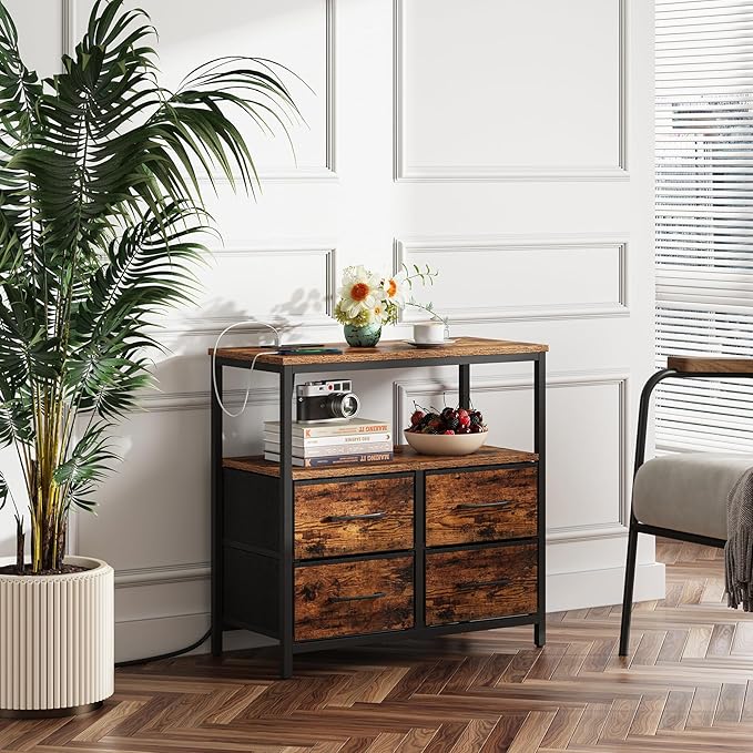 TUTOTAK Large Night Stand with Charging Station, Nightstand with USB and Type-C - Image 6