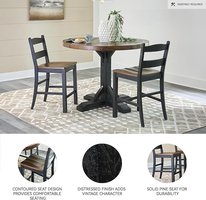 Signature Design by Ashley Valebeck Rustic 24” Counter Height Bar Stool - Image 4