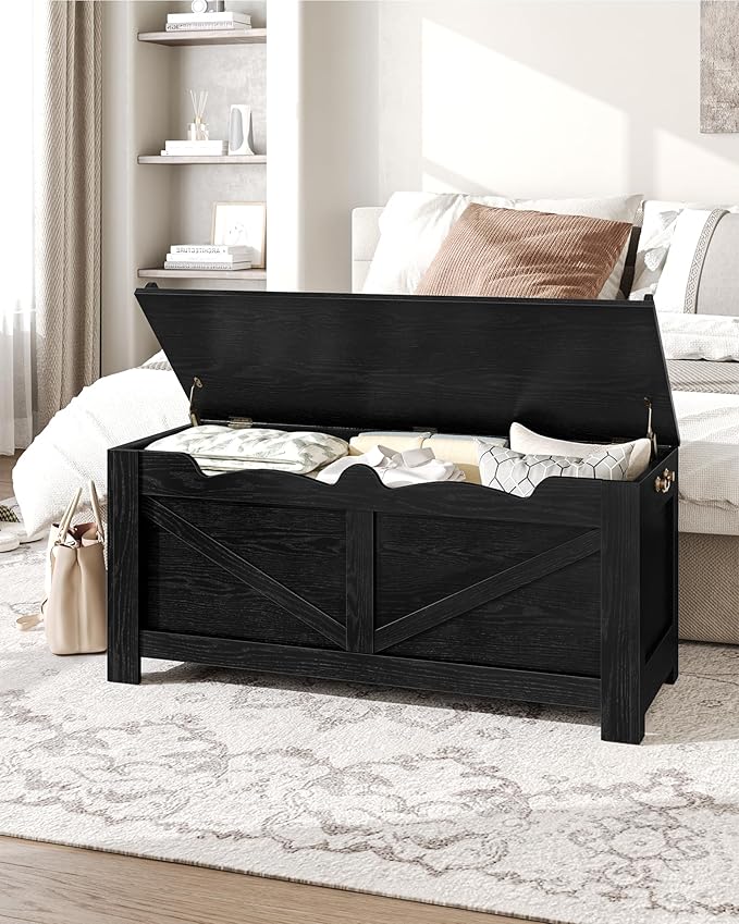 39.4" Storage Bench, Storage Chest, Lift-Top Storage Trunk - Image 4