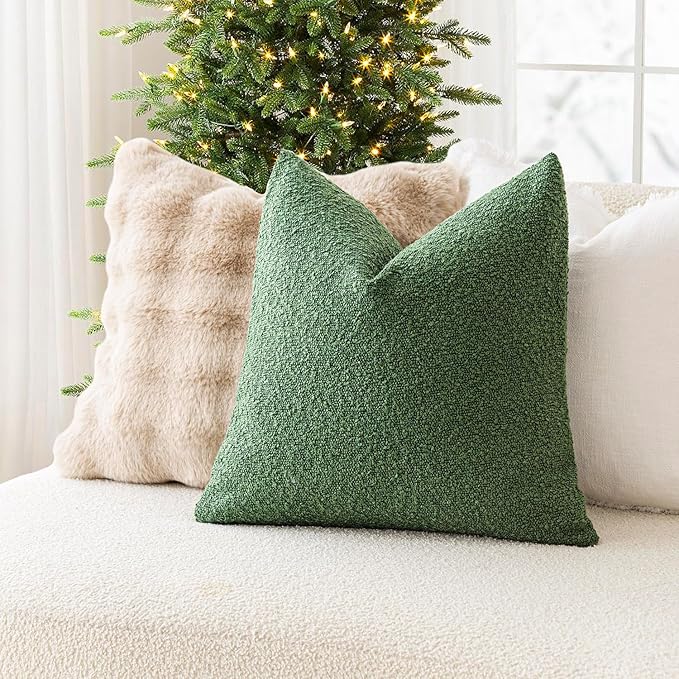 Foindtower Pack of 2, Decorative Textured Boucle Throw Pillow Covers Accent - Image 4