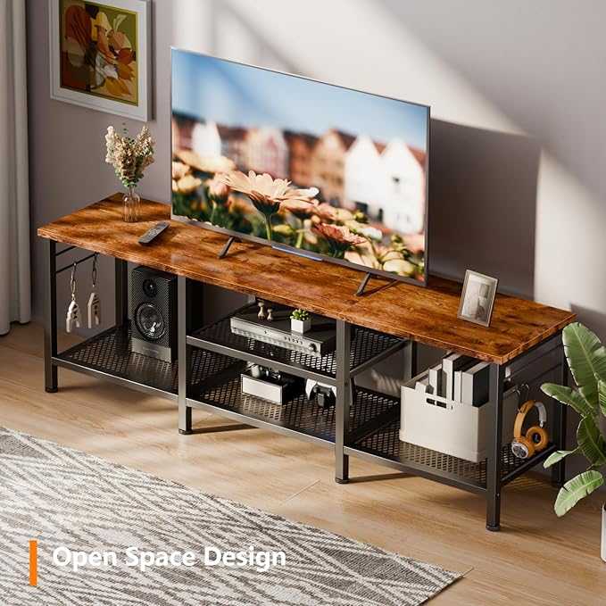 Furologee TV Stand for TVs up to 65 Inch, Entertainment Center - Image 2