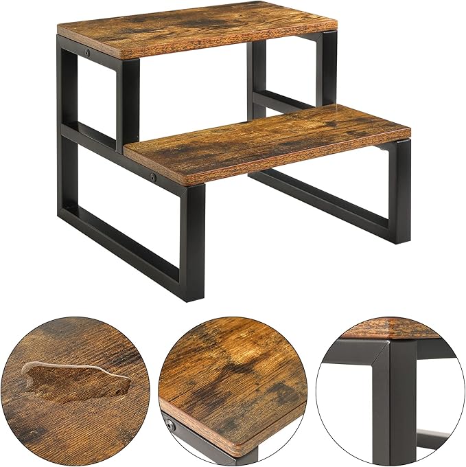 IBUYKE 2-Step Wooden Step Stools - Image 3
