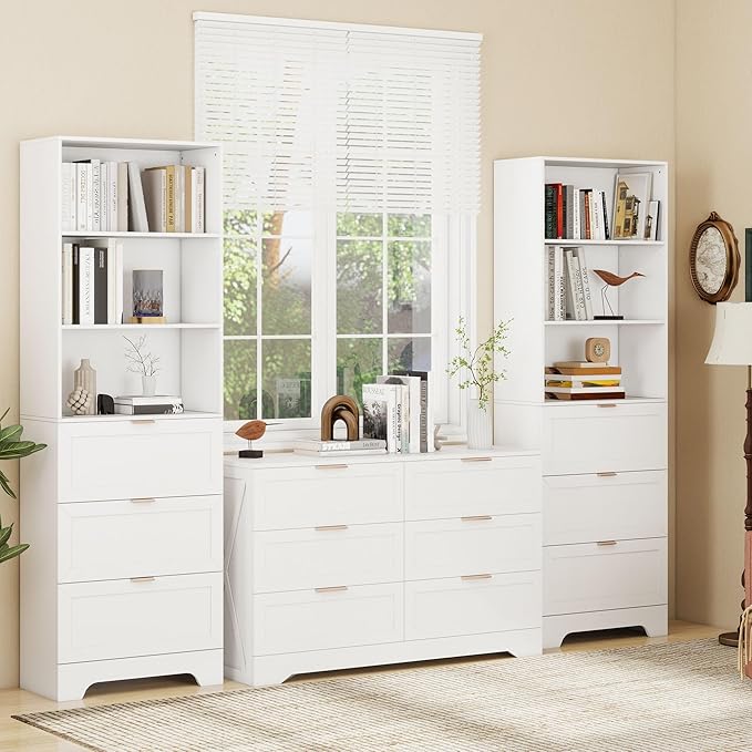71" Tall Modern White Bookshelf - Image 3