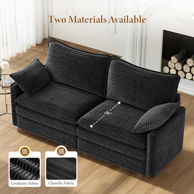 Vesgantti 74" Loveseat Sofa for Living Room, Comfy Cloud Couch Deep Seat - Image 4