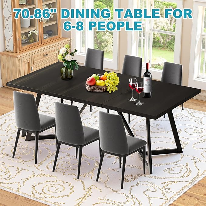 71" Dining Table for 6-8, Farmhouse Dinner Table - Image 7