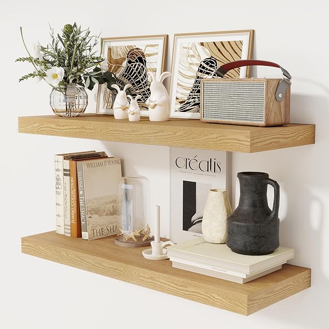 Floating Shelves 36 Inch Long, 12 Inch Deep Floating Shelves by FunMemories