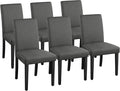 Yaheetech Dining Chairs Set of 6 Fabric Upholstered Parson Kitchen Chairs by Yaheetech