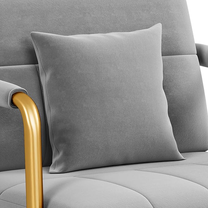 Yaheetech 30" W Modern Sofa Small Sofa Luxurious Velvet Fabric Couch - Image 7