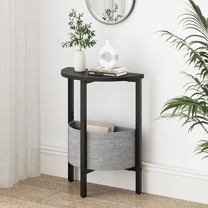Vagusicc Small Round Side Table End Table, Tall Accent Table - Image 2
