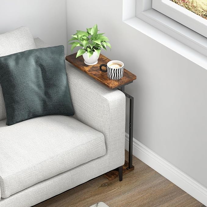 Narrow Side Table for Small Spaces, End Table for Couch, Slim Couch Tray Tables - Image 5