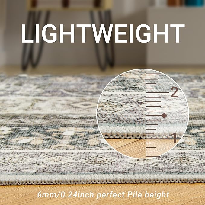 zesthome 6x9 Area Rug, Super Soft Washable Rugs - Image 5