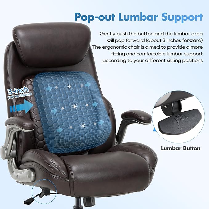 COLAMY Office Ergonomic Desk High Back Executive Chair - Image 5