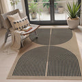 Lahome Modern Rainbow Easy Jute Office Rug, Outdoor Patio Rug 4x6 by Lahome