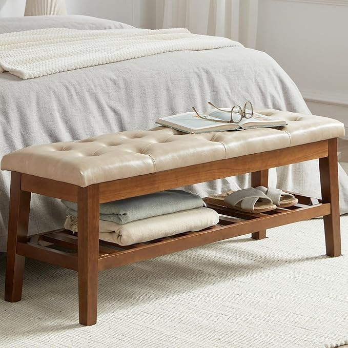 Upholstered Shoe Bench Entryway Bench - Image 3