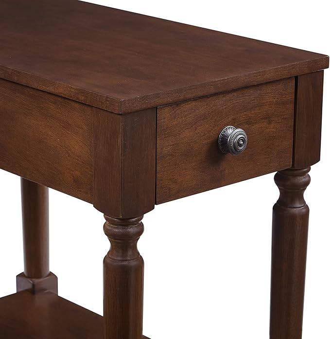 Ball & Cast Wood End Tables, Dark Brown-Open - Image 7