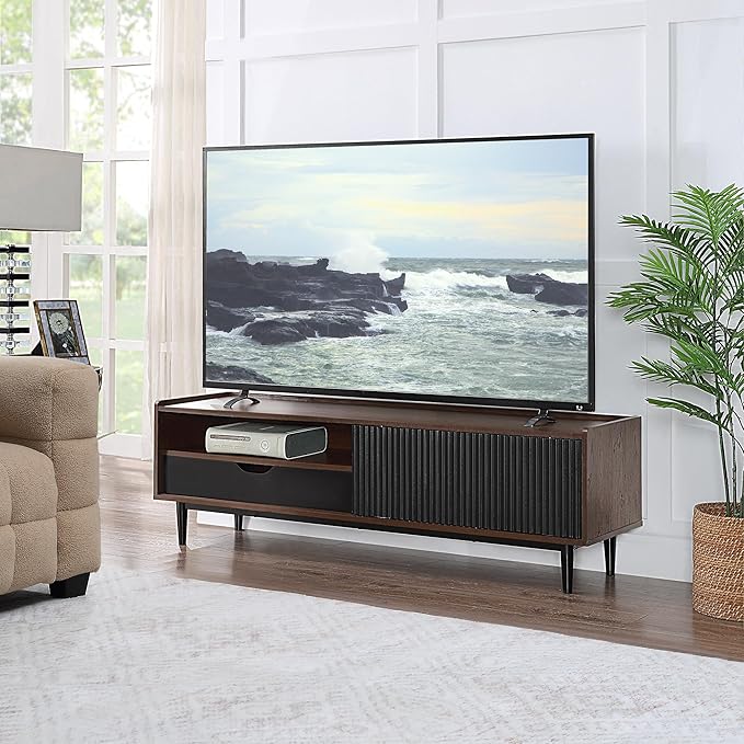 Manhattan Comfort Duane Modern Ribbed 55 Inch TV Stand - Image 2