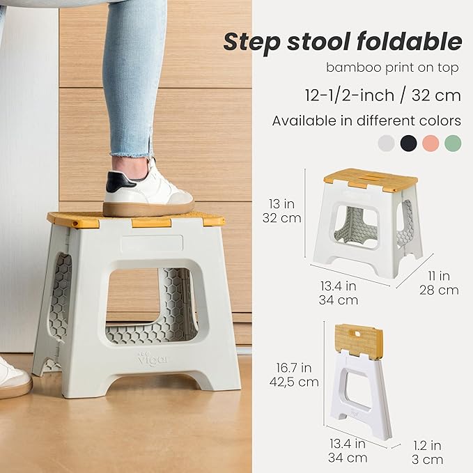 Vigar Compact Step Stool Foldable, 12-1/2-inch Step Stools - Image 2
