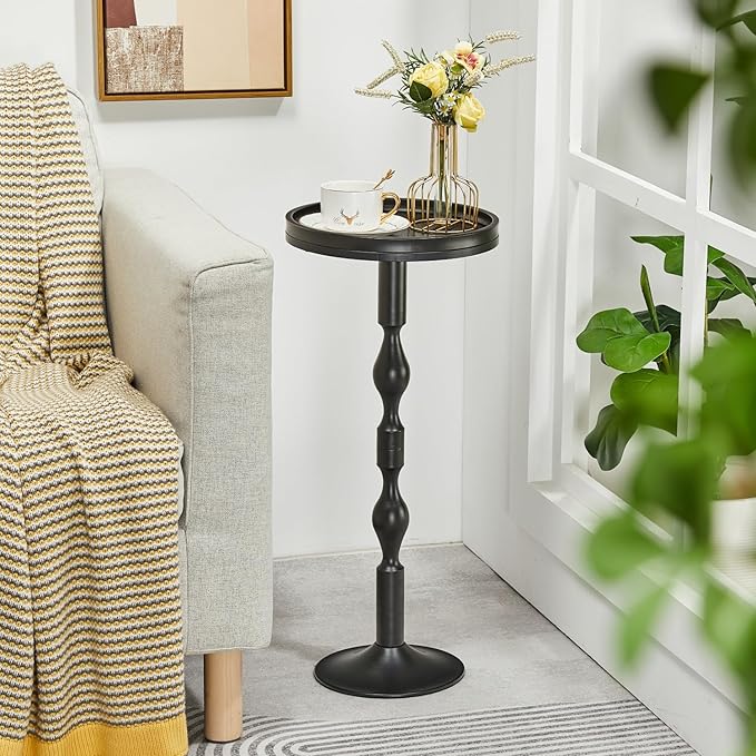 Small Round Drink Table, Pedestal Tables, Small Round Side Table - Image 4