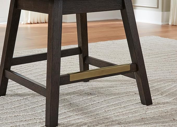 Signature Design by Ashley Burkhaus Urban Counter Height Upholstered Swivel Bar - Image 10