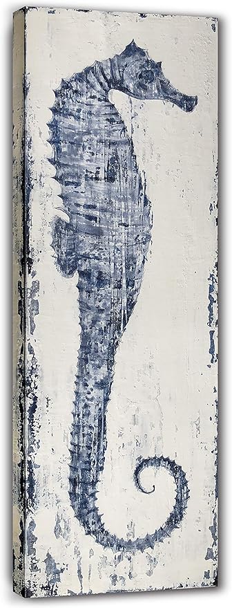 Yihui Arts Hand Painted Seahorse Canvas Art Wall Painting Pictures by YihuiArts