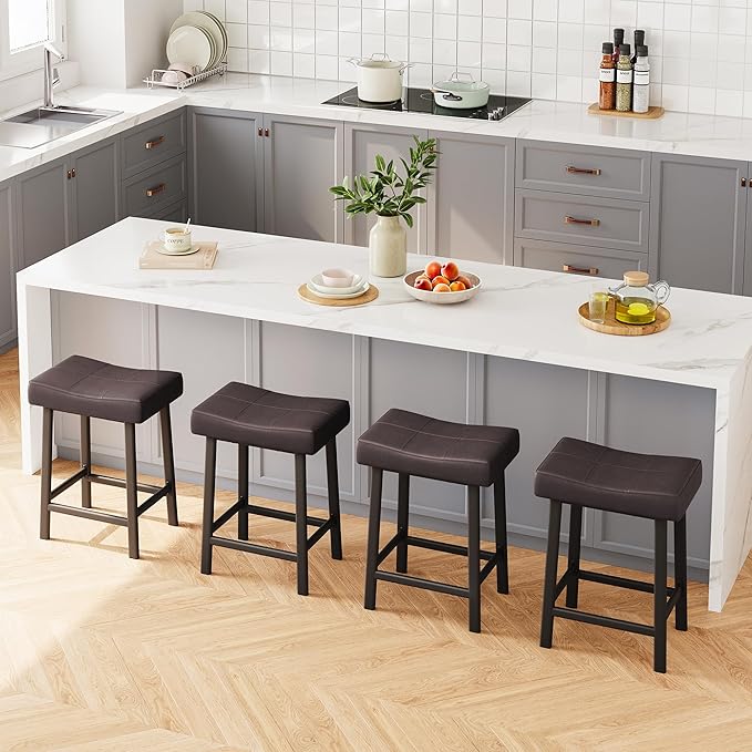 GarveeHome Counter Height Bar Stools Set of 4, 24 Inch Barstools - Image 7
