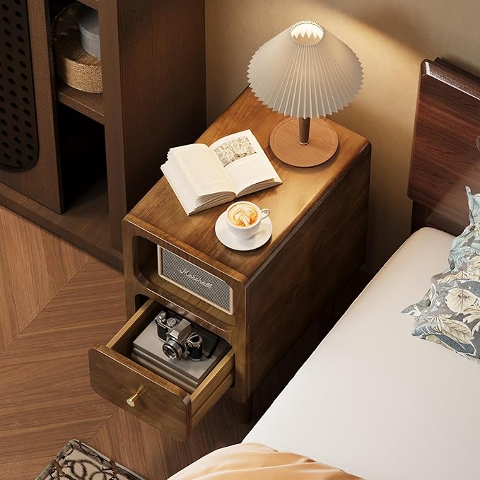 Narrow Nightstand, Solid Wood Night Stand - Image 4