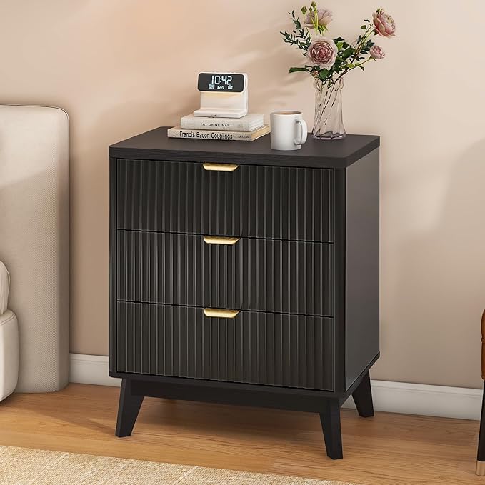 LYNCOHOME Fluted Nightstand - Image 7