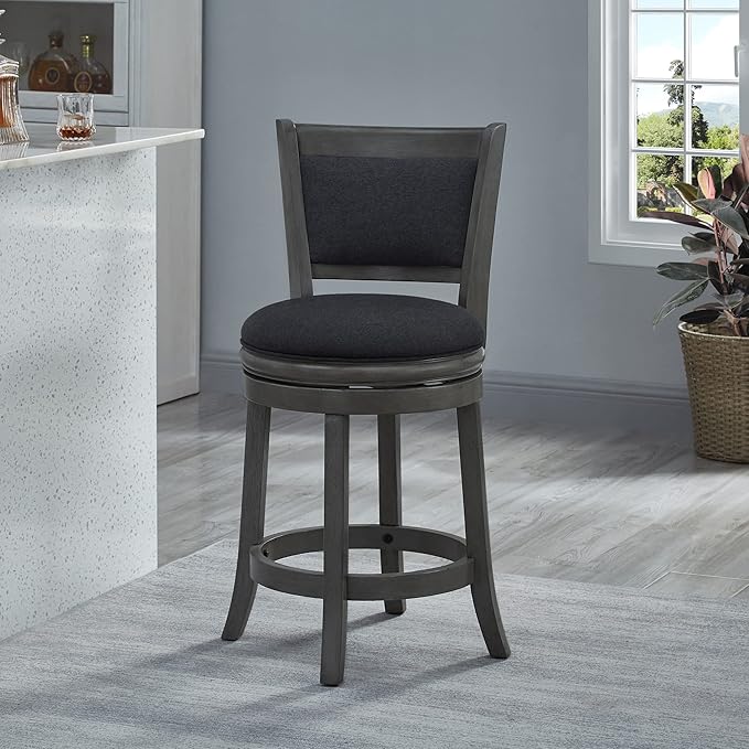 Ball & Cast Upholstered Swivel Counter Stools Kitchen Bar Stools 24" Seat - Image 2