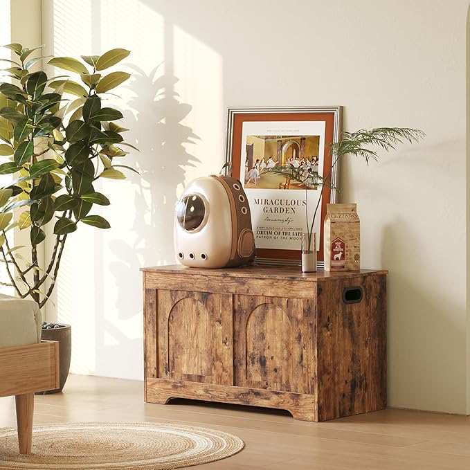 DINZI LVJ Storage Chest, 31.5”Wooden Storage Box - Image 7