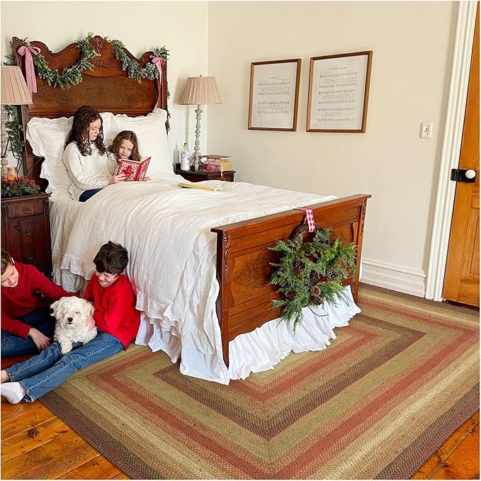 Homespice Gingerbread Jute Brown 4x6' Braided Area Rug - Image 9
