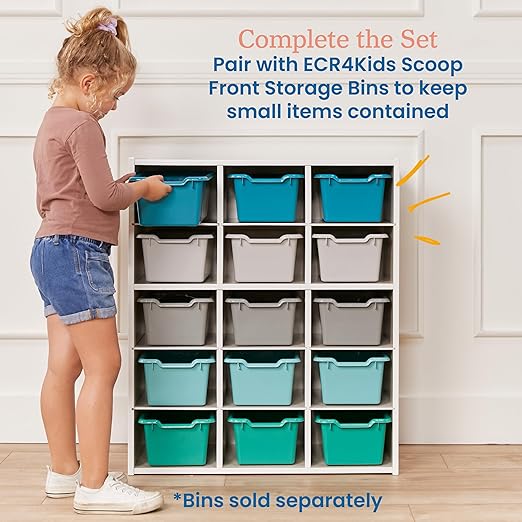 ECR4Kids Streamline 15 Cubby Tray Storage Cabinet, Classroom Furniture - Image 5