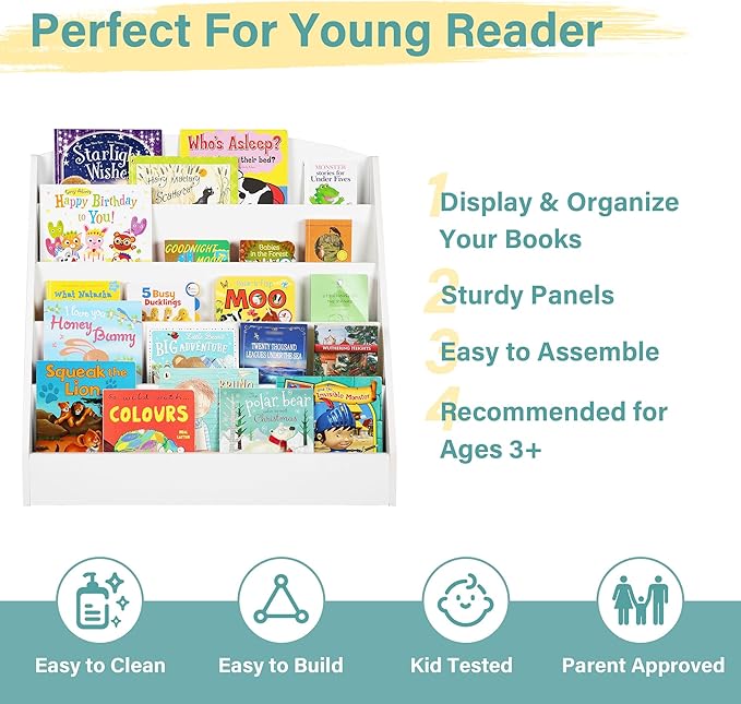 TOETOL 5-Tier Kids Bookshelf - Image 5