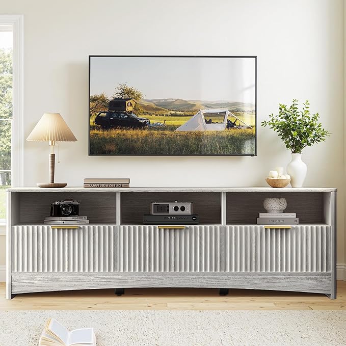 Marsail 59″ Wide TV Stand for TVs Up to 65″, Modern Entertainment Center by Marsail