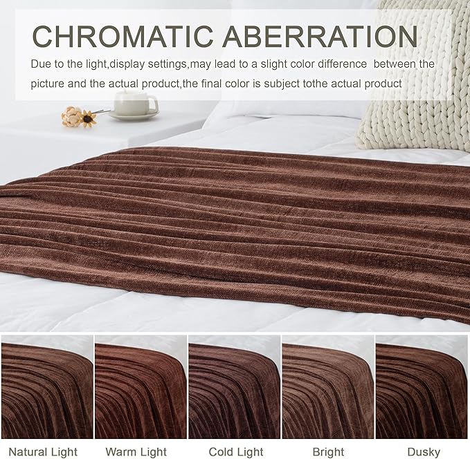 Chenille Throw Blanket for Couch 60"X 80" Twin, Soft Cozy Throws - Image 2