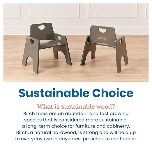 ECR4Kids Stackable Wooden Toddler Chair, Kids Furniture - Image 8