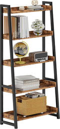 IRONCK Industrial Bookshelf 5-Tier 31.5 in Wide, Bookcase Ladder Shelf by IRONCK
