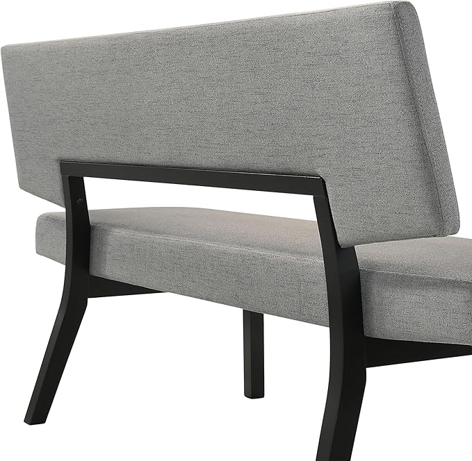 Armen Living Channell Mid Century Modern 5 Piece Black Wood Dining Table Set - Image 10