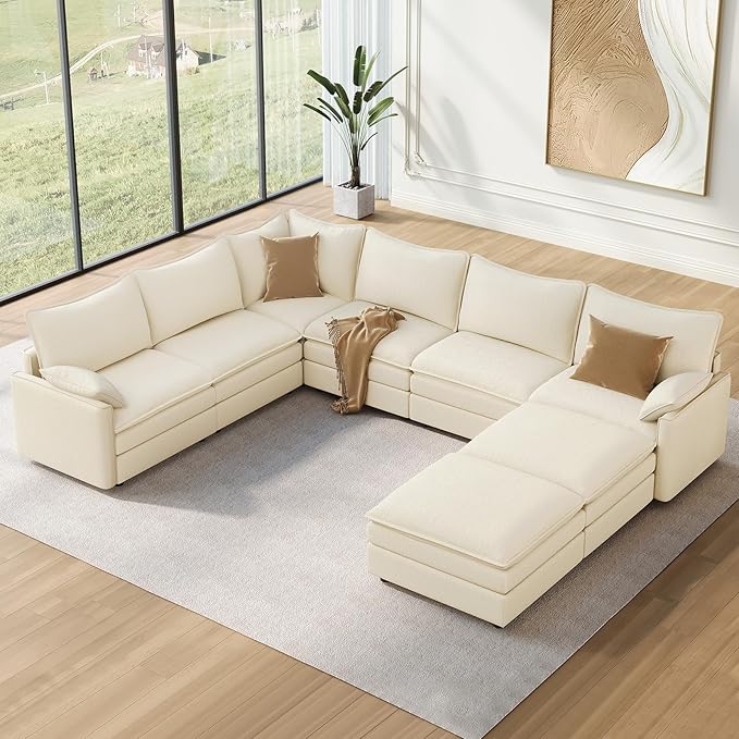 Vesgantti Large Modular Sectional Sofa, Big Comfy Cloud Couch by Vesgantti