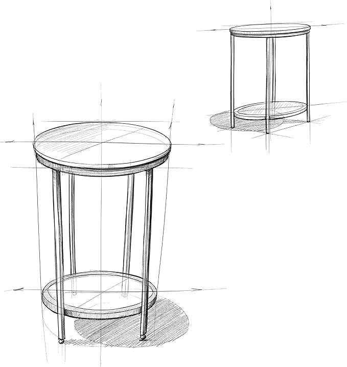 SIMPLIHOME Jenna Industrial 18 inch Wide Metal Round Accent Side Table in - Image 15