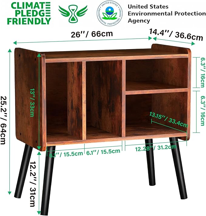 Record Player Table, Mid-Century Record Player Stand - Image 2