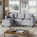 Small Sectional Sofa Couch, 3 Seat L Shaped Couches by Shintenchi