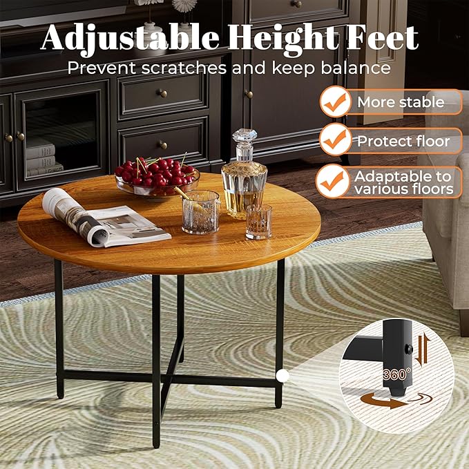 Round Coffee Table, Small Coffee Tables - Image 4