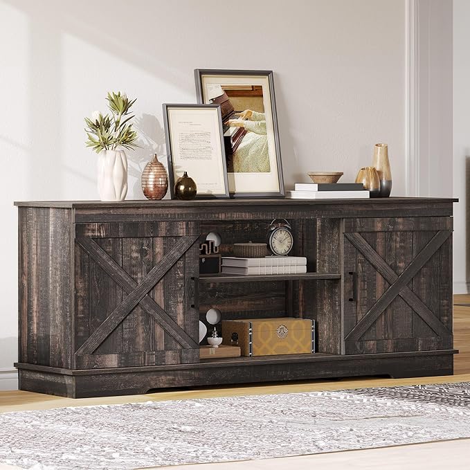 DWVO Farmhouse TV Stands for Living Room, Entertainment Center - Image 4